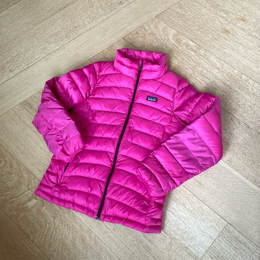 Patagonia Girls Down Jacket sz 12 pink
